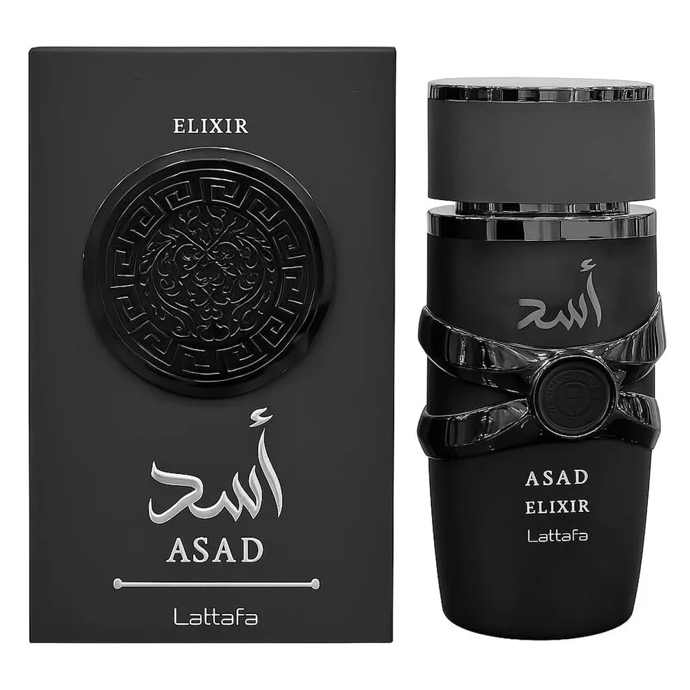 ادوپرفیوم اسد الکسیر  شرکت لطافه  با رایحه‌های تلخ و گرم ۱۰۰ میل اورجینال