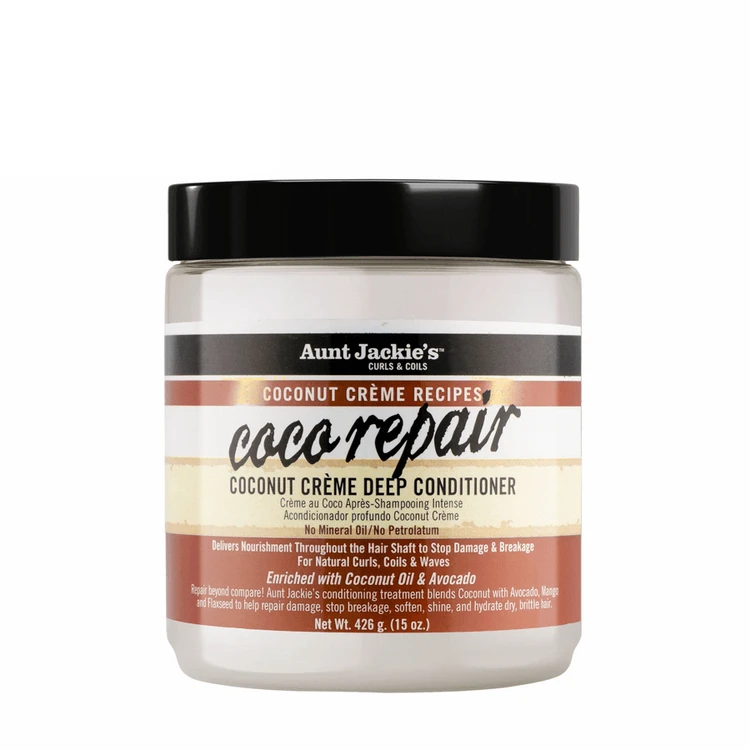 ماسک موی ترمیم‌ کننده عمیق آنت جکیز Aunt Jackie’s Coco Repair مخصوص موهای فر
