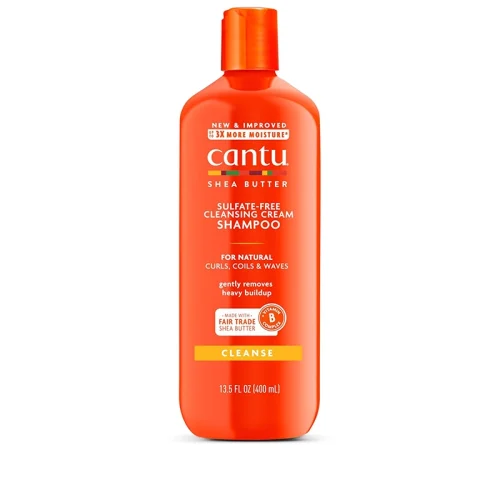 شامپو سر کانتو Cantu مدل Sulfate-Free Cleansing Cream حاوی شی‌باتر خالص ۴۰۰ میلی‌لیتر اورجینال