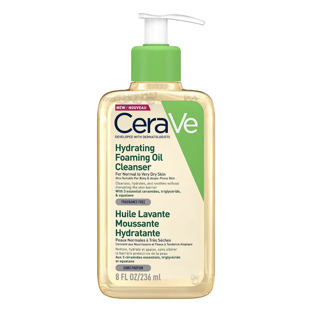 فوم شستشوی روغنی سراوی CeraVe Hydrating Foaming Oil Cleanser اورجینال 236میل