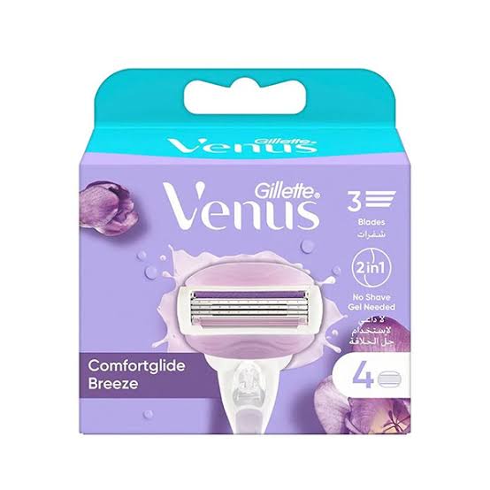 تیغ یدک 4 عددی ونوس کامفورت گلاید ژیلت Venus Comfortglide Breeze 4 Pic اورجینال