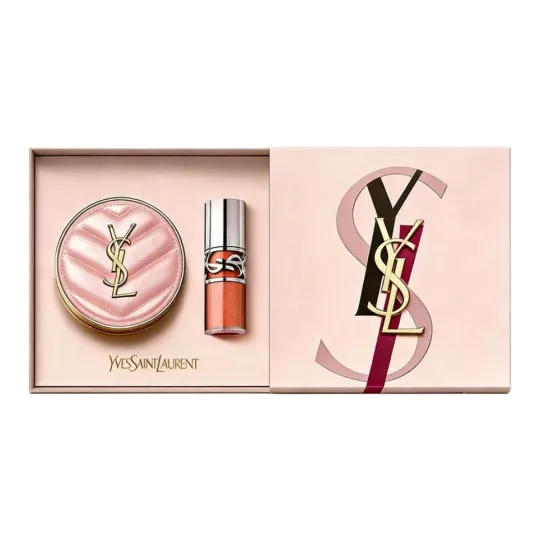 پک لوکس لیپ‌گلاس و کوشن YSL اورجینال