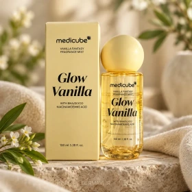 میست خوشبو کننده مو وبدن مدیکیوب با رایحه‌ای وانیل Medicube Glow Vanilla | آبرسان و درخشان کننده پوست اورجینال