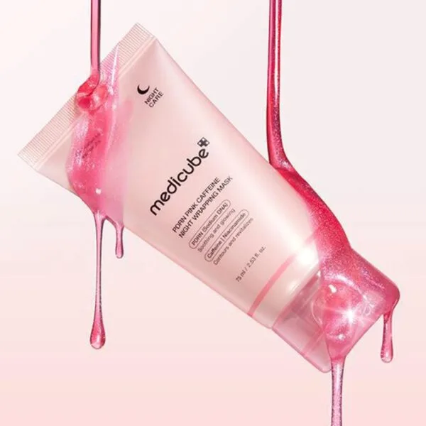 ماسک شب پی دی آر ان و پینک کافئین مدیکیوب Medicube PDRN Pink Caffeine Night Wrapping Mask