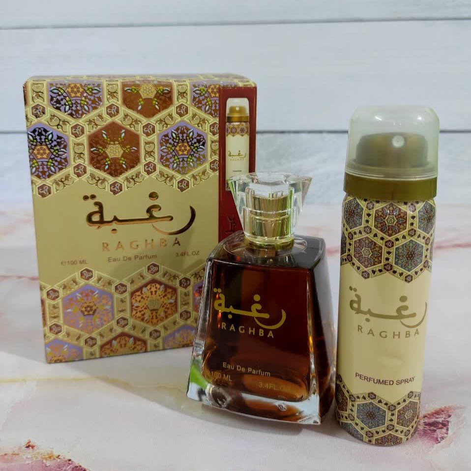 ست ادکلن رغبه لطافه وارداتی اصل با اسپری اورجینال