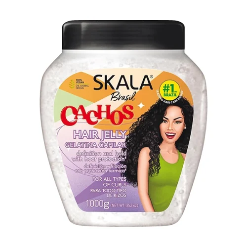 ژل حالت دهنده و ضد حرارت موهای فر اسکالا مدل Cachos Hair Jelly اورجینال/SKALA