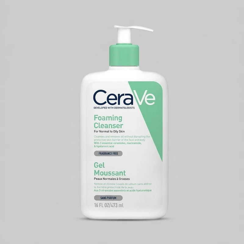 ژل شستشو صورت سراوی مدل foaming cleanser  حجم  473 میلی لیتر اورجینال