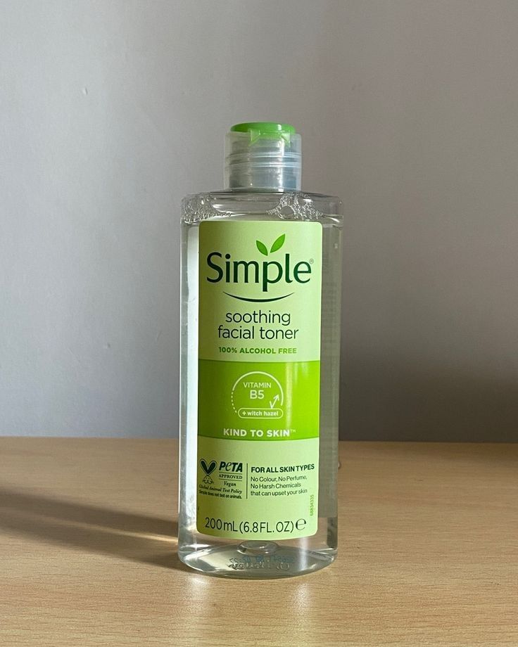 تونر تسکین دهنده پوست 200ml سیمپل _ Simple اورجینال