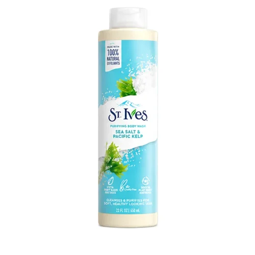 شامپو بدن طراوت بخش سنت ایوز نمک و جلبک دریایی ST. Ives SEA SALT & PACIFIC KELP حجم ۶۵۰ میلی‌لیتر اورجینال