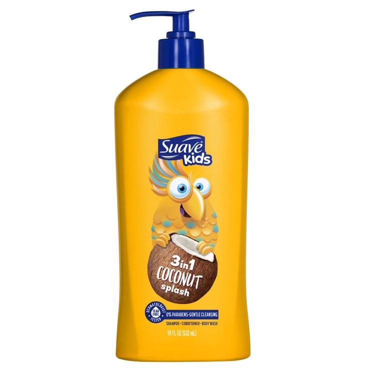 شامپو بدون اشک کودک سواو Suave Kids مدل Coconut Splash سه‌کاره اورجینال