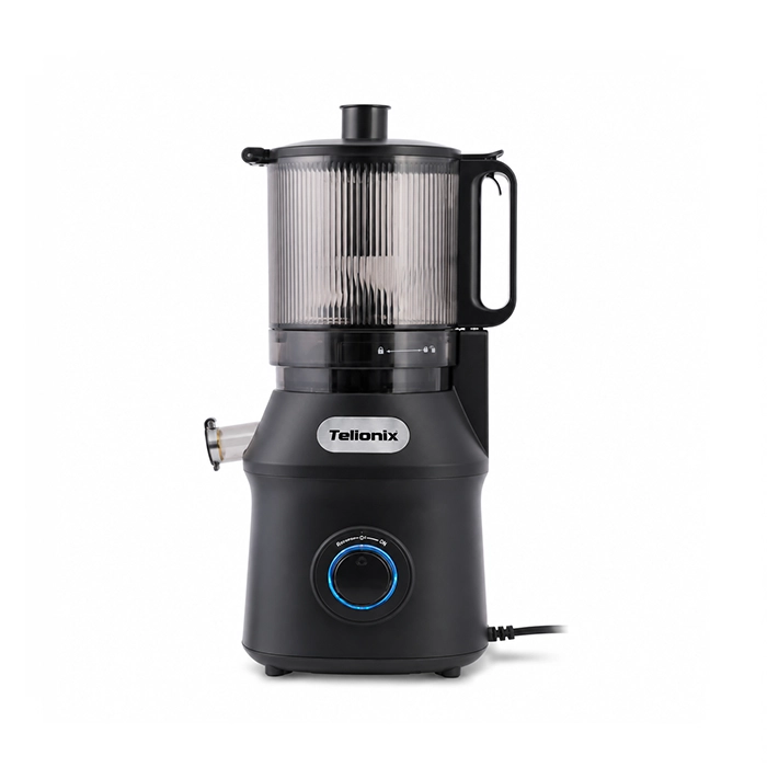 آبمیوه‌گیر آرام (اسلوجویسر) تلیونکس مدل TSJ1612 توان 300 وات موتور DC مسی با دهانه بزرگ 141 میلی‌متری و سیستم چرخش معکوس اورجینال