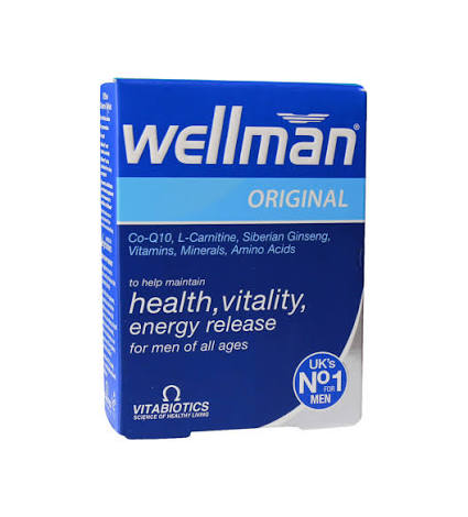 قرص ویتابیوتیکس ول من مدل Wellman Original بسته 30 عددی